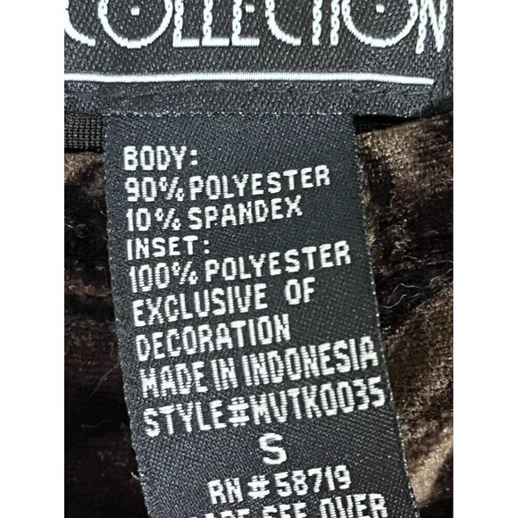 NY Collection Velvet Sequin Maxi Skirt S Brown Indie Hippie Concert Western Boho - Picture 6 of 9